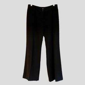 AB STUDIO, WOMENS BLACK, DRESS PANTS. SITS JUST BELOW WAIST. WIDE LEG. SIZE 6.